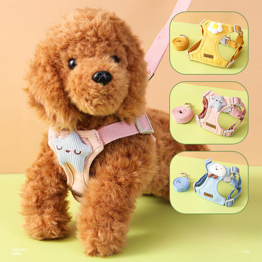Cat Leash Small Dog Leash for LeashWalking Cats Anti-Escape Leash for Going Out Special Cat Walking Vest Pet Chest Strap Small Pet Safety Protection Leash for Rabbit Guinea Pig and Collie Duck