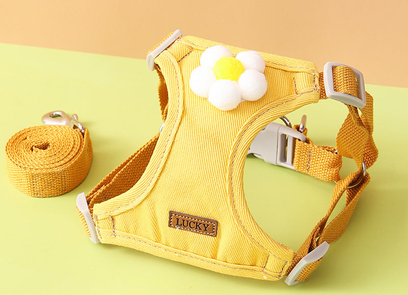 Cat Leash Small Dog Leash for LeashWalking Cats Anti-Escape Leash for Going Out Special Cat Walking Vest Pet Chest Strap Small Pet Safety Protection Leash for Rabbit Guinea Pig and Collie Duck